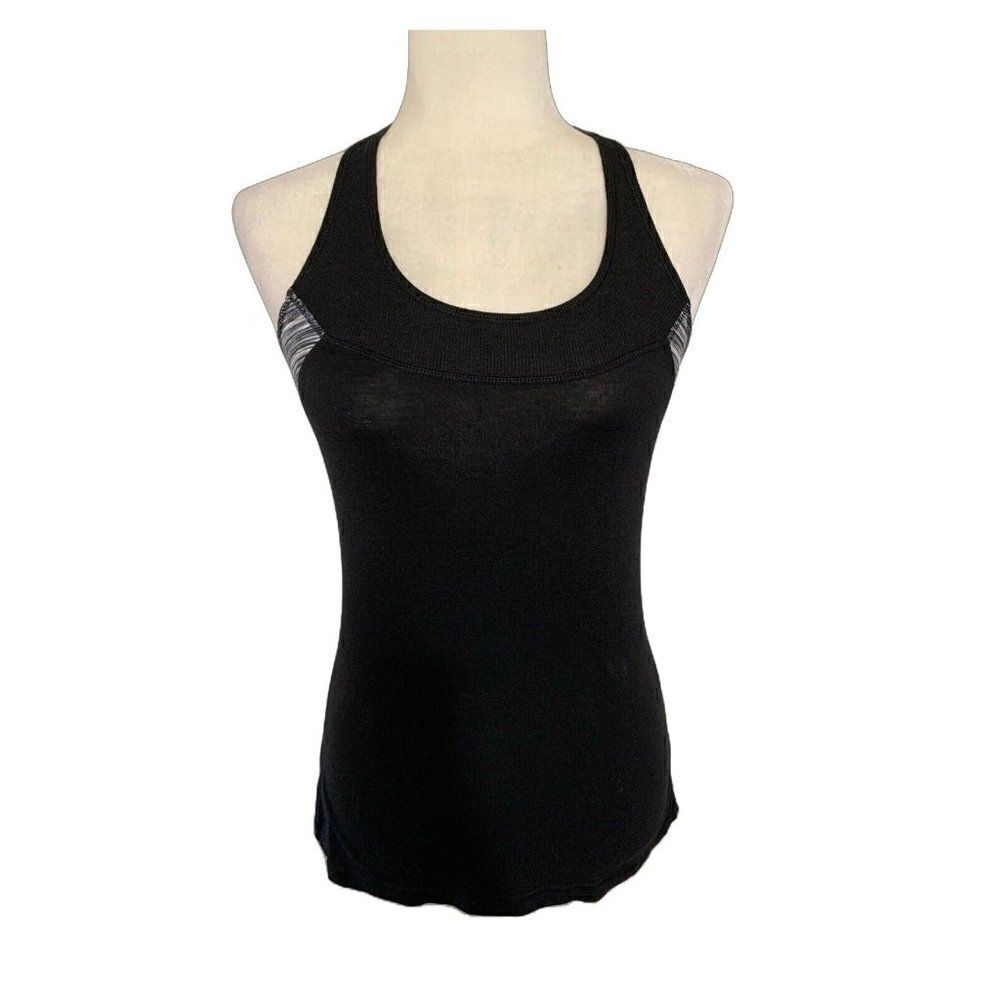 tasc performance womens black gray athletic Workout tank top small